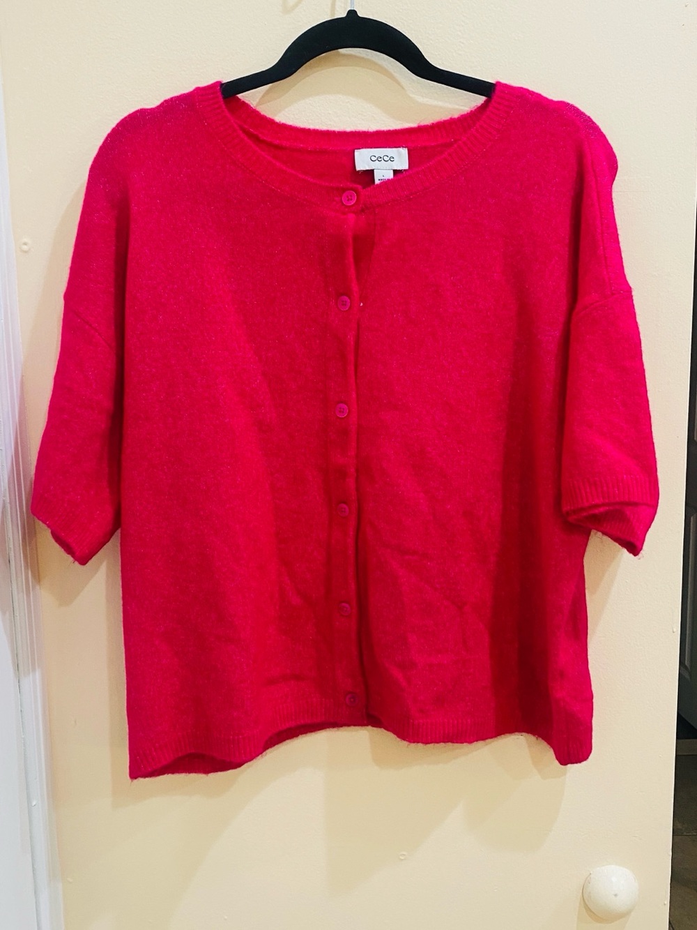 Cee Cee fushia pink cardigan size large